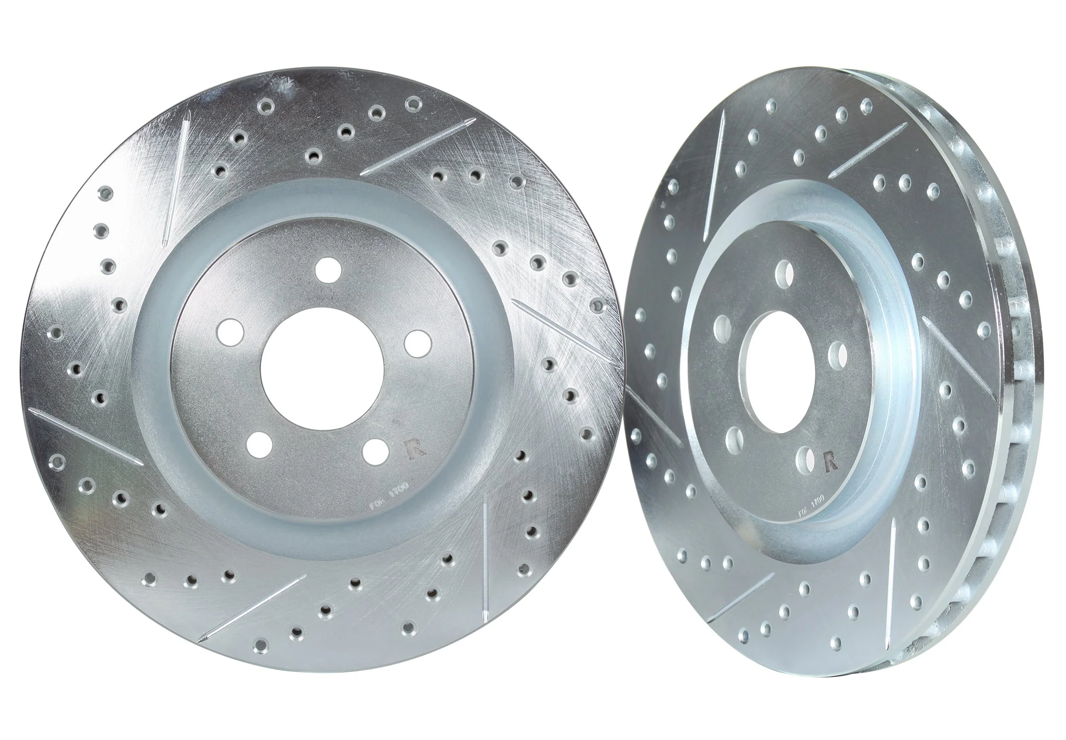2005-08 Infiniti G35/ 2006-08 Nissan 350Z/ 2009-21 Nissan 370Z Cross Drilled & Slotted 1-Pc Sport Front Rotors (Set of 2) - NIS81004 - Image 2