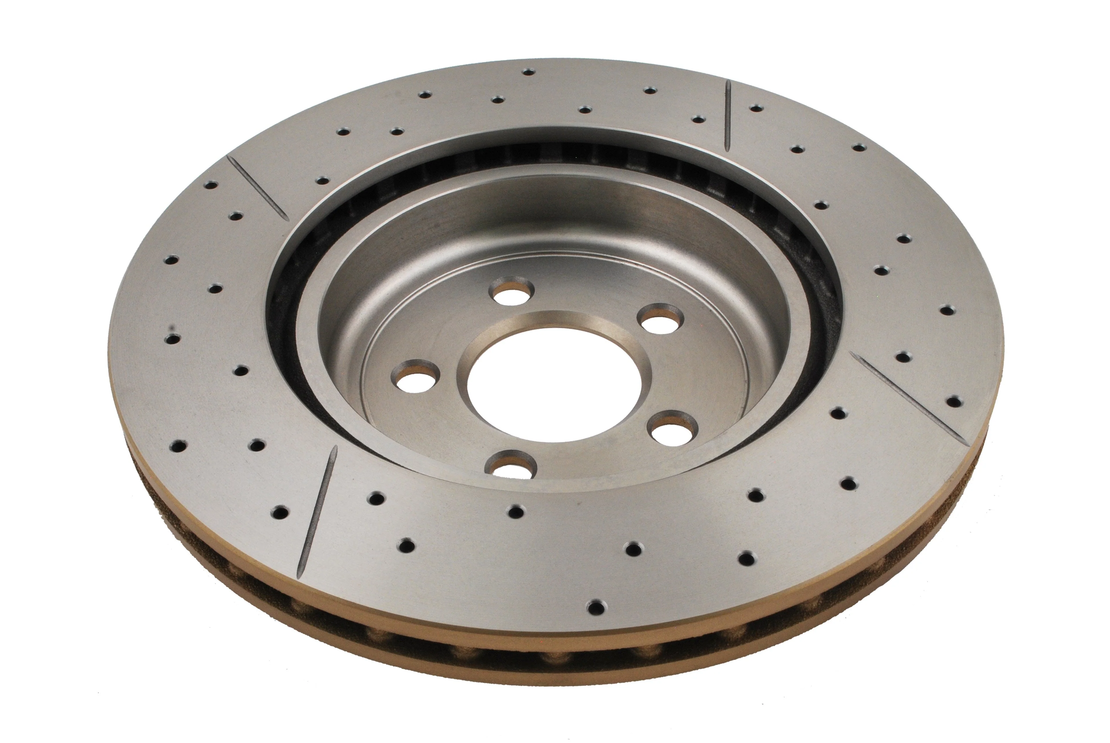 2005-2008 Chrysler 300 & More | DBA Street Series Gold Cross-Drilled/Slotted Brake Rotor [Front] | DBA2438X - Image 3