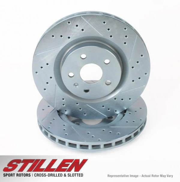 2013-18 Nissan Altima / 2019-22 Nissan Altima (FWD) Front Cross Drilled & Slotted 1-Pc Rotors (Set of 2) - NIS81011 - Image 3