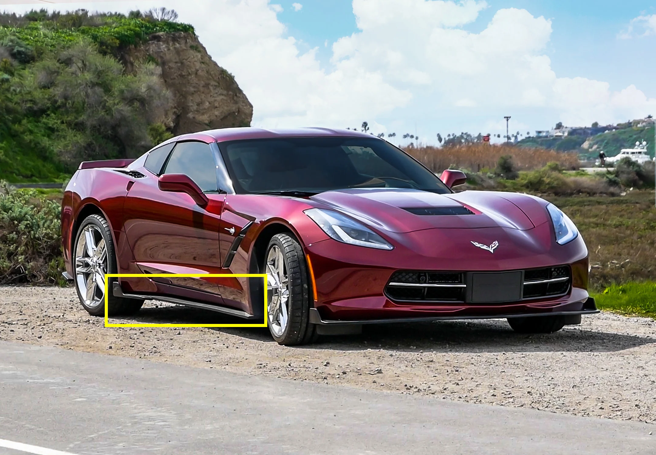 STREET SCENE 2014-2019 CORVETTE C7 SIDE SKIRT SKU# 950-70621 - Image 6