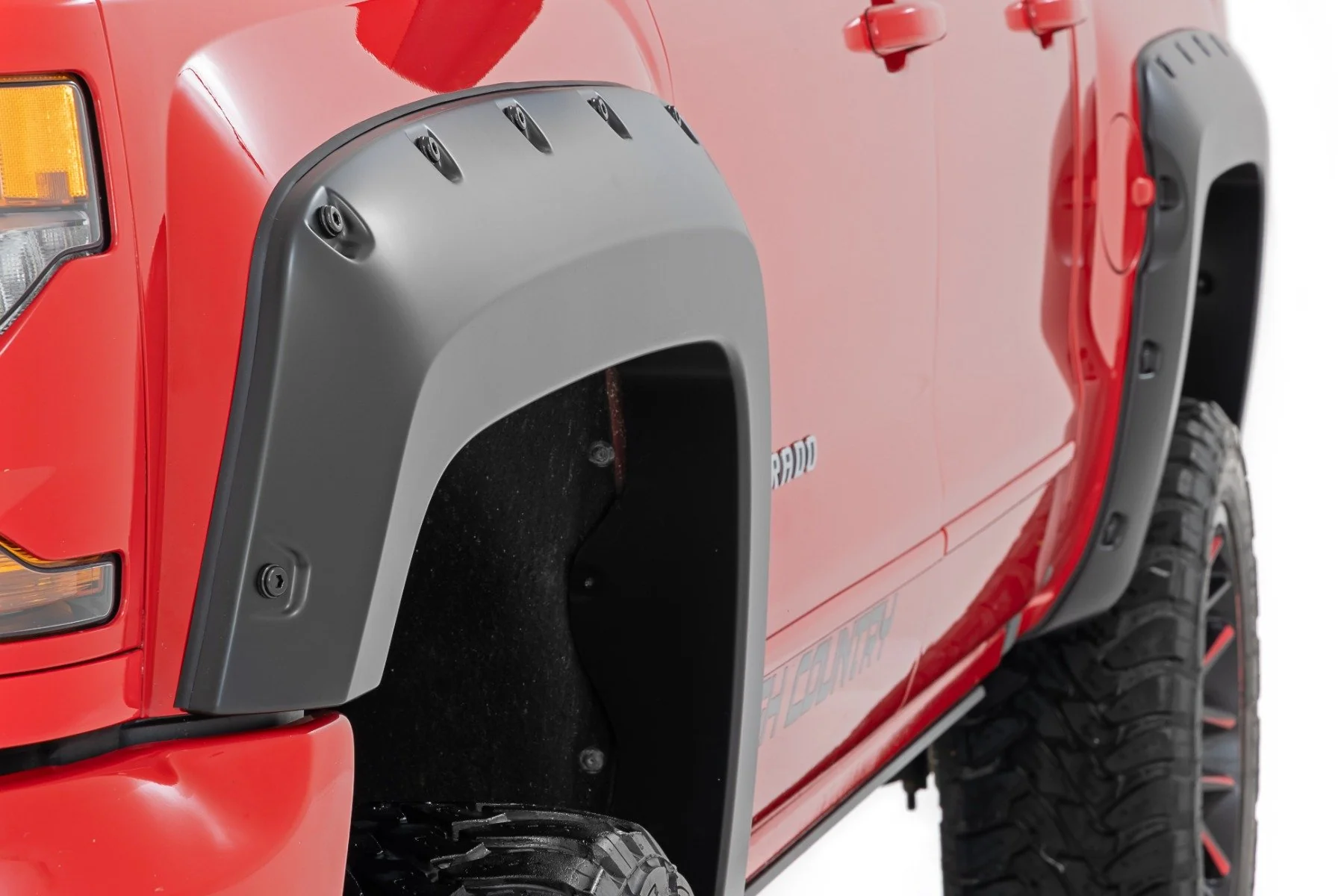 Pocket Fender Flares | 6.5-8 Ft Bed | Chevrolet Silverado 1500 2WD/4WD 1500| 2016-2018 | Rough Country | F-C11412B - Image 4