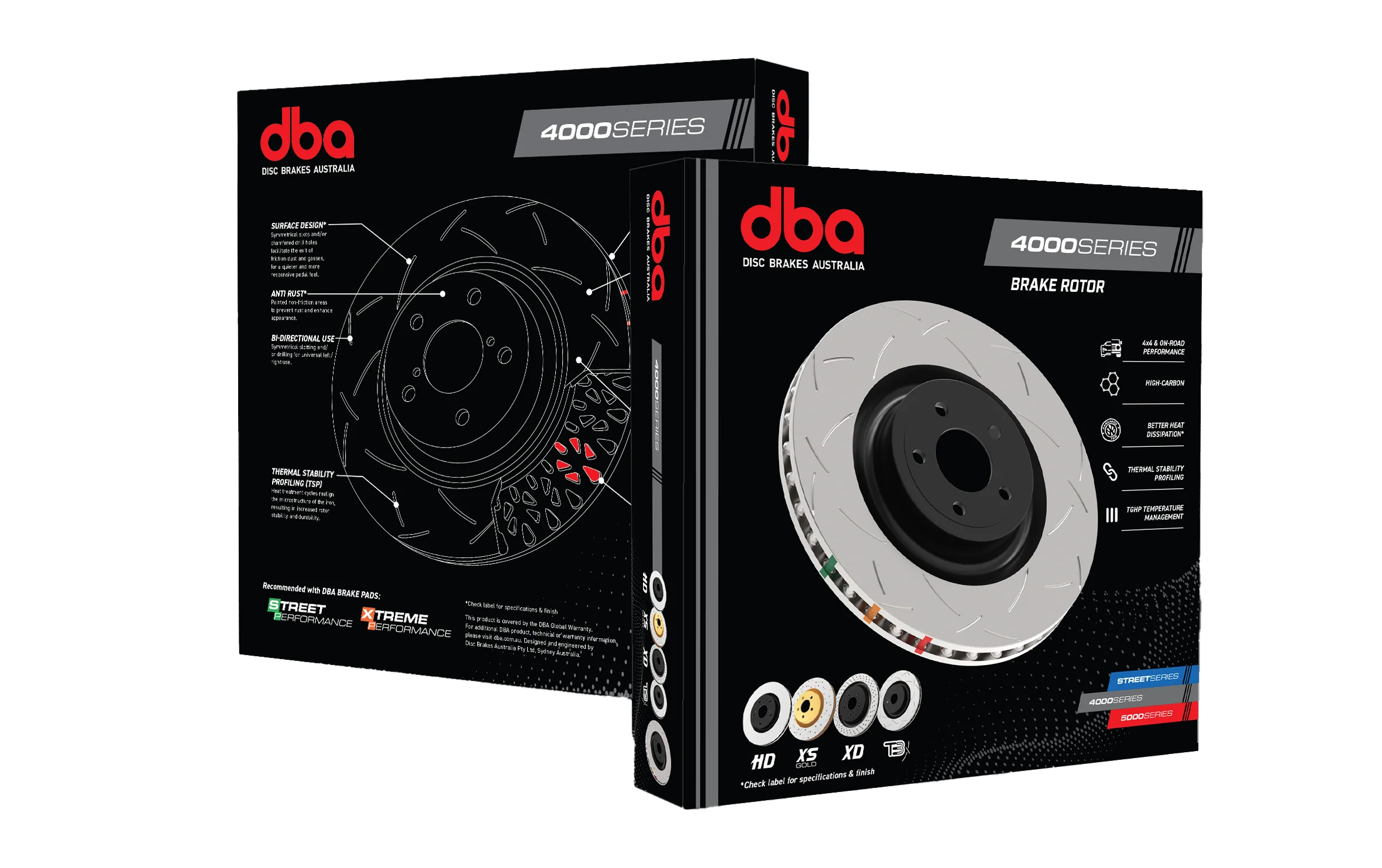 2017-2018 Ford Mustang & More | DBA 4000 Series Cross-Drilled/Dimpled WAVE Disc Brake Rotor [Front] | DBA42166WXD - Image 2