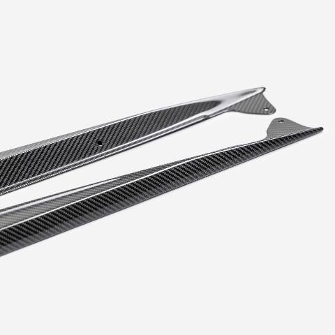 2023-2024 Chevrolet Corvette Z06 (C8) Carbon Fiber Rocker Panel Splitter  - Anderson Composites - AC-SS23CHC8Z6 - Image 4