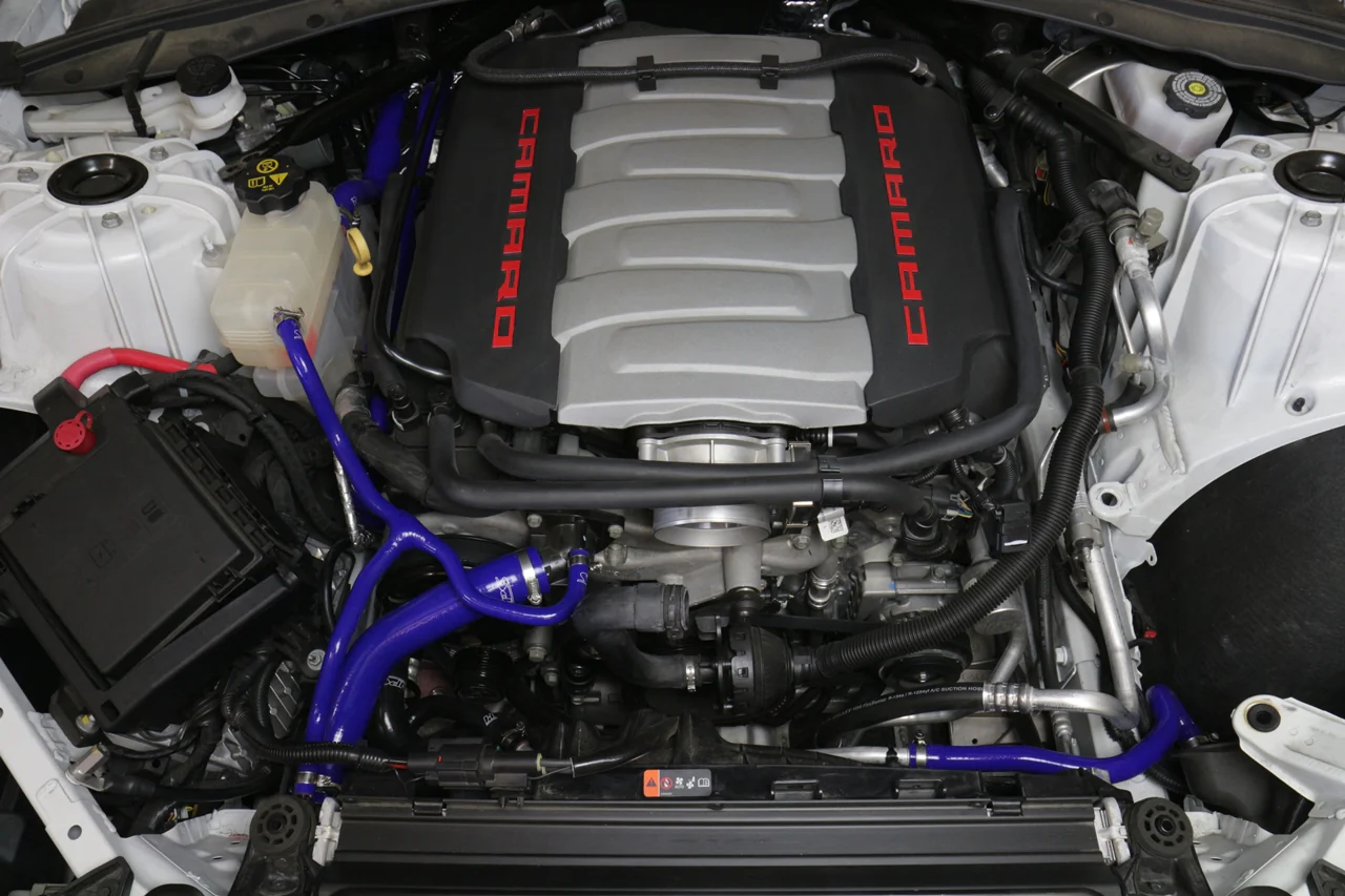 HPS 57-1707-BLUE Chevy 2016-2017 Camaro SS Coupe 6.2L V8-Radiator + Heater Hose - Image 2