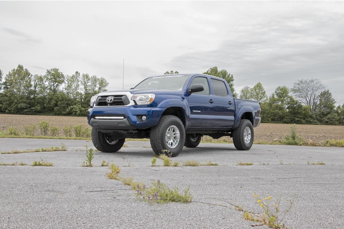 3 Inch Lift Kit | Red Spacer | Toyota Tacoma 2WD/4WD | 2005-2022 | Rough Country | 74530RED - Image 5