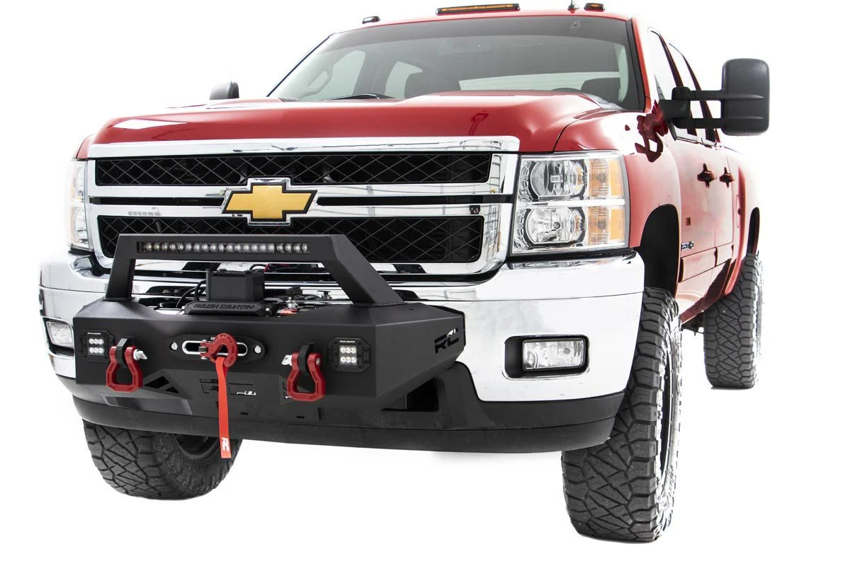 EXO Winch Mount Kit | Chevy Silverado 2500 HD/3500 HD | 2011-2019 | Rough Country | 10764 - Image 4