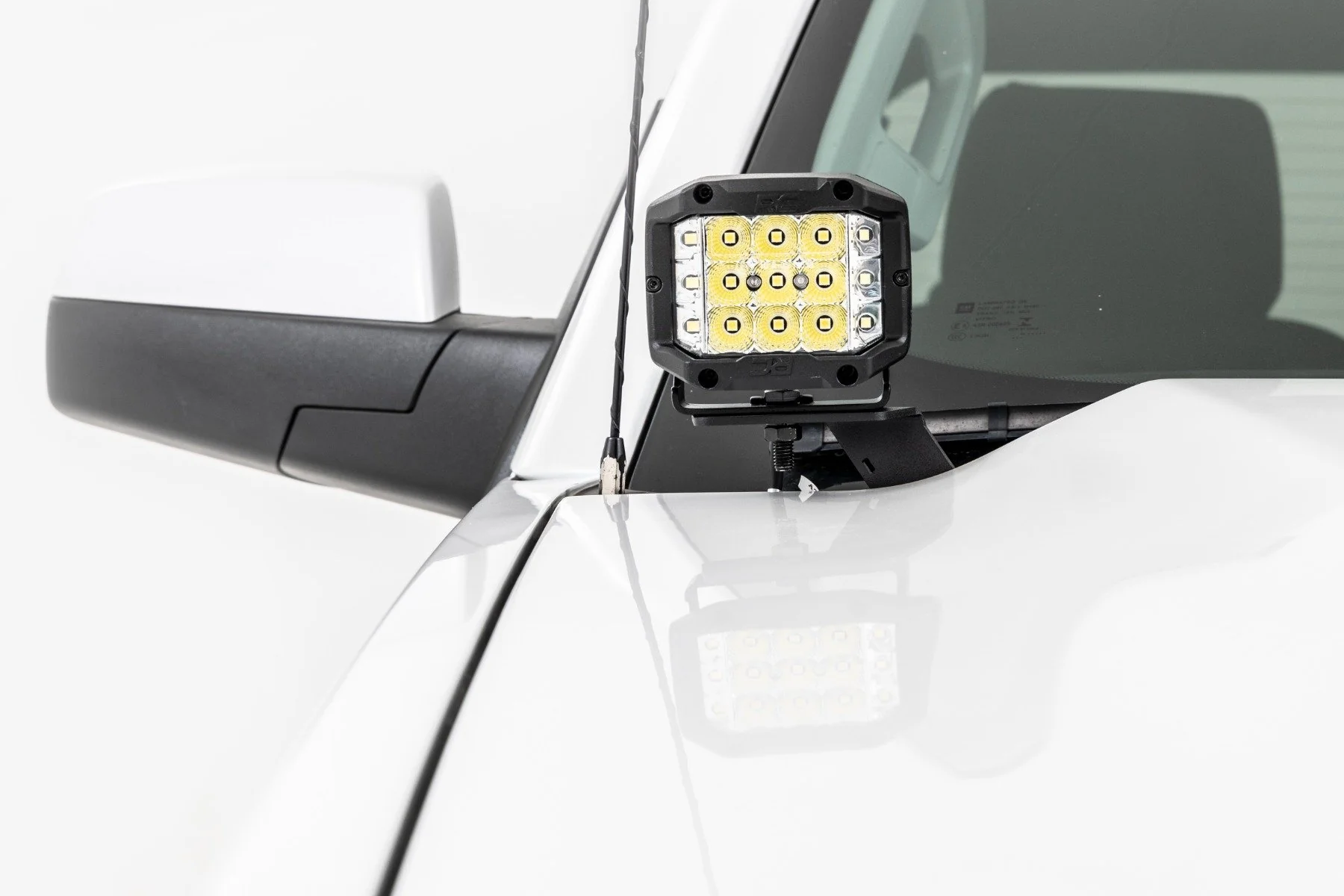 LED Light | Ditch Mount | 2" Black Pair | White DRL | Chevrolet Silverado/GMC Sierra 1500 | 2014-2018 | Rough Country | 71054 - Image 2