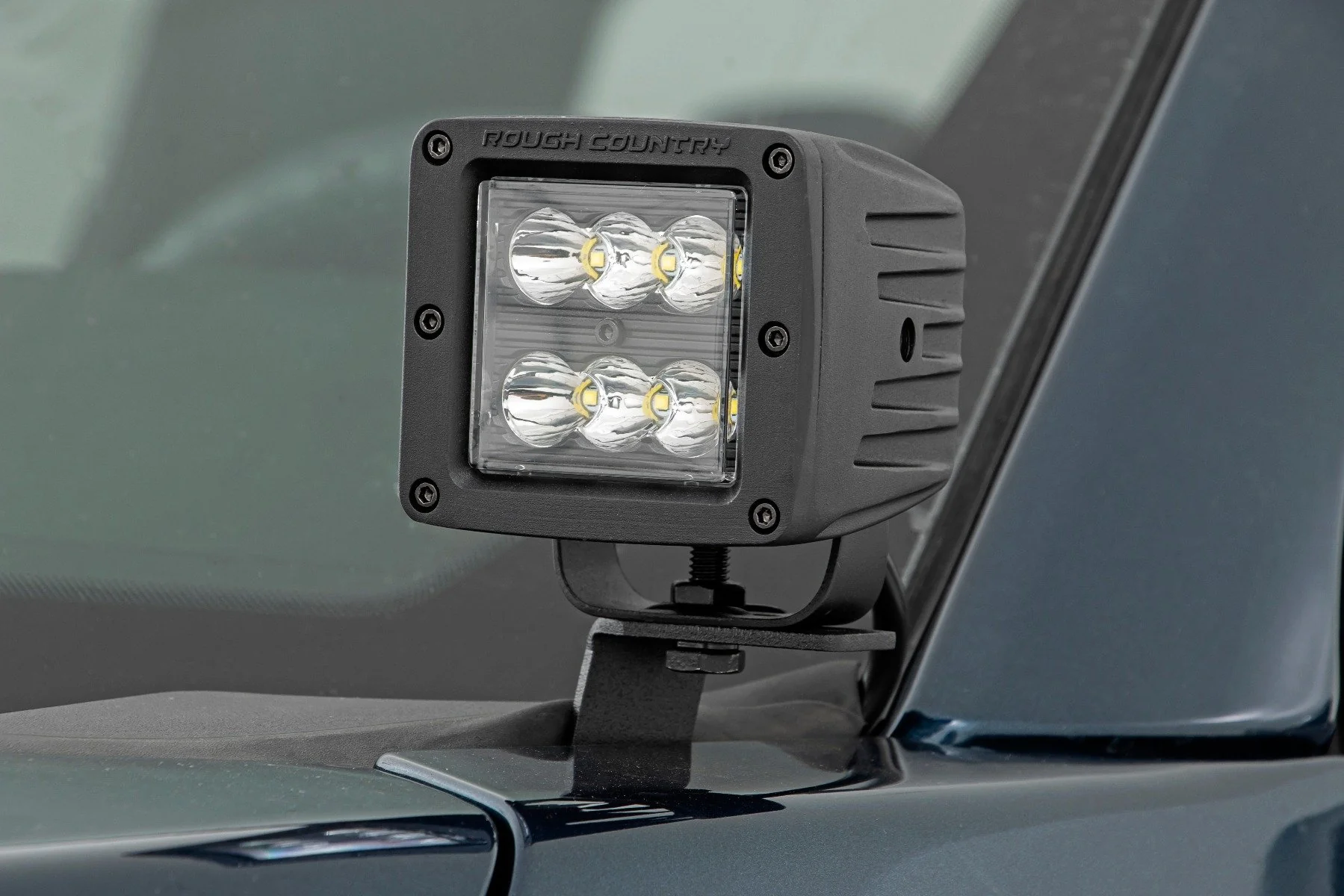 LED Light Pair | Ditch Mnt | 2" Black DRL | Ford F-150 /F-150 Lightning | 2015-2022 | Rough Country | 71031 - Image 2