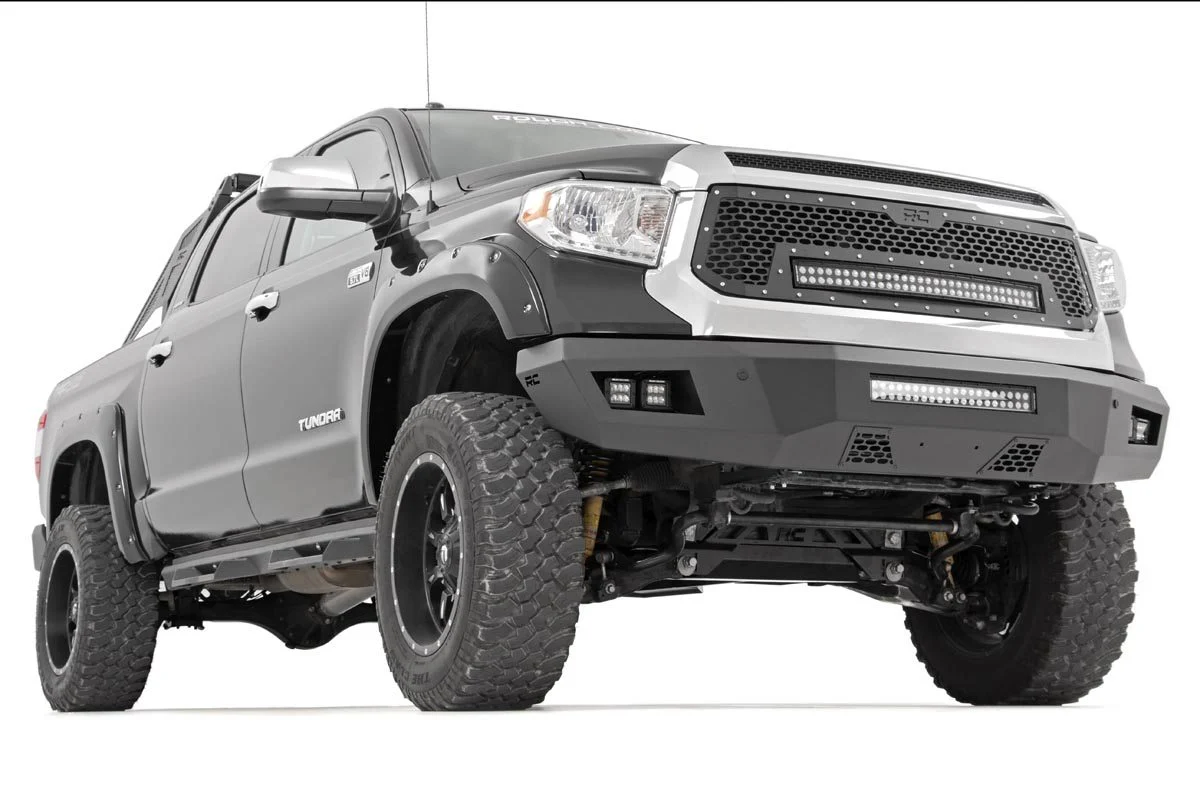 Mesh Grille | 30" Dual Row LED | Black | White DRL | Toyota Tundra | 2014-2017 | Rough Country | 70225 - Image 4