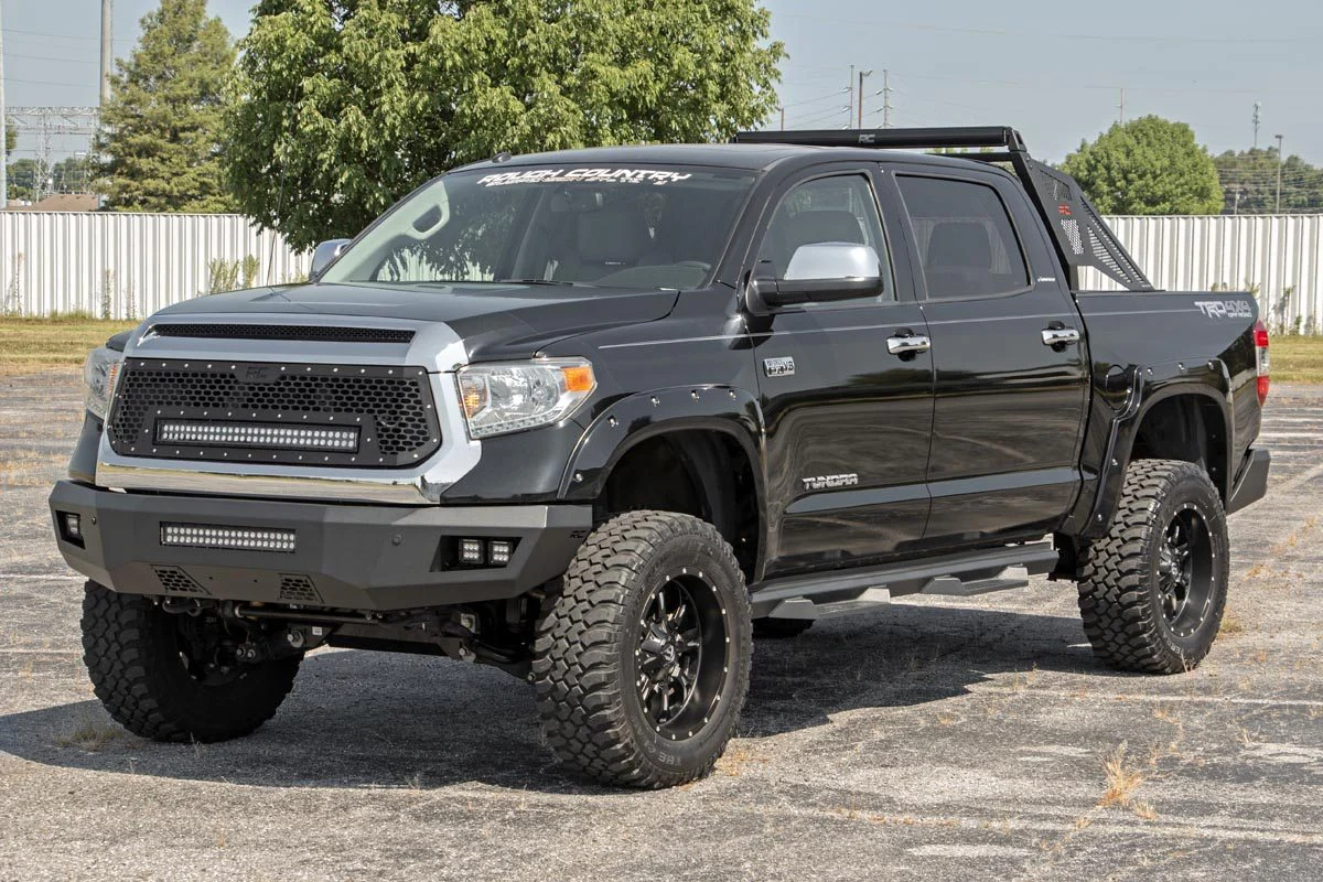 Mesh Grille | 30" Dual Row LED | Black | White DRL | Toyota Tundra | 2014-2017 | Rough Country | 70225 - Image 6