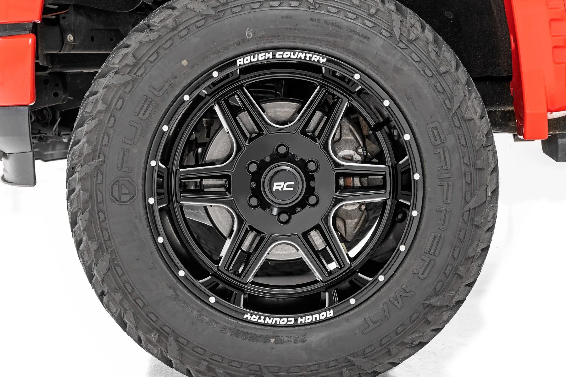 Rough Country 92 Series Wheel | Machined One-Piece | Gloss Black | 20x12 | 8x6.5 | -44mm | 2001-2010 |  92201210 - Image 6