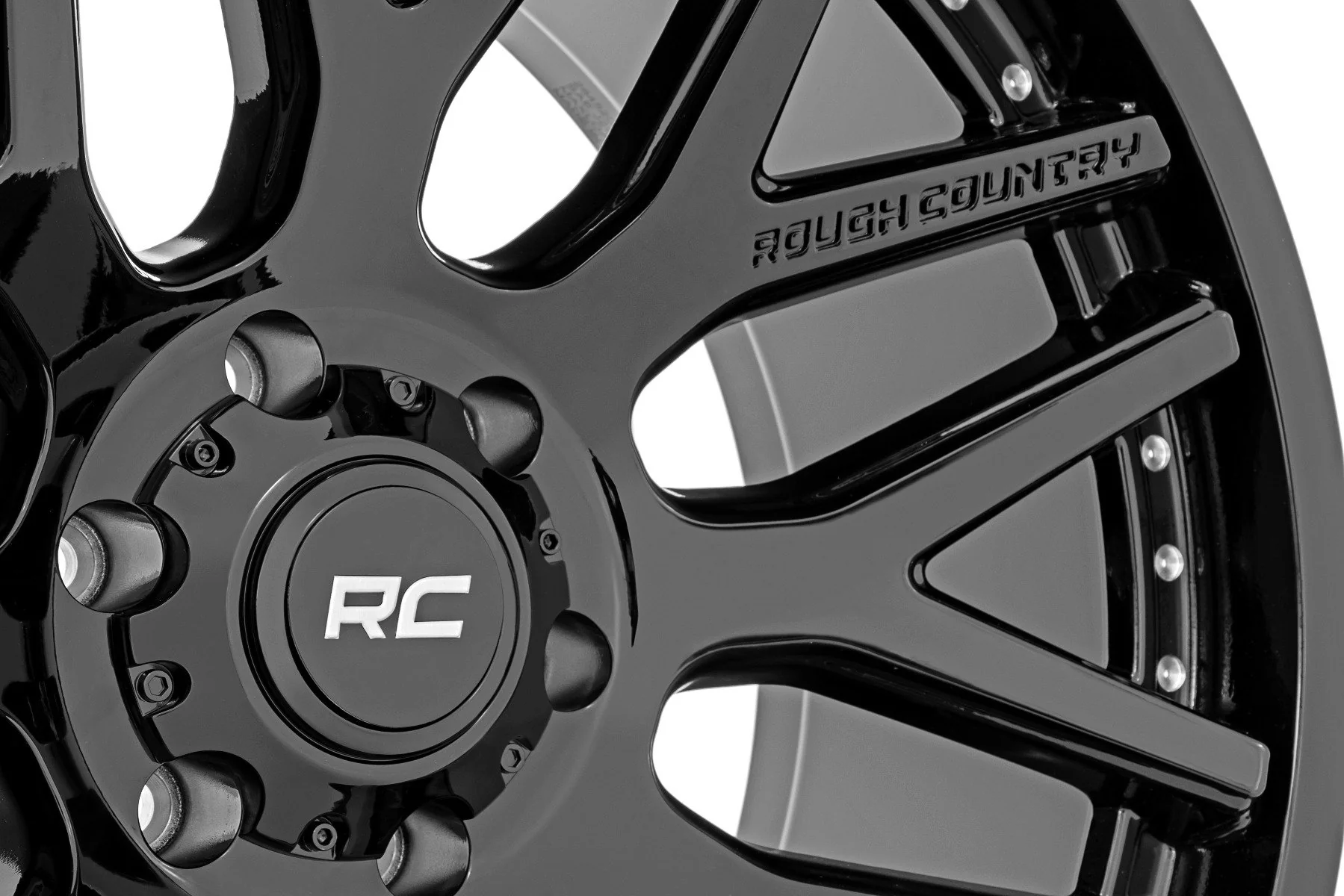 Rough Country 95 Series Wheel | One-Piece | Gloss Black | 20x10 | 6x5.5 | -25mm | 2002-2006 |  95201012 - Image 3